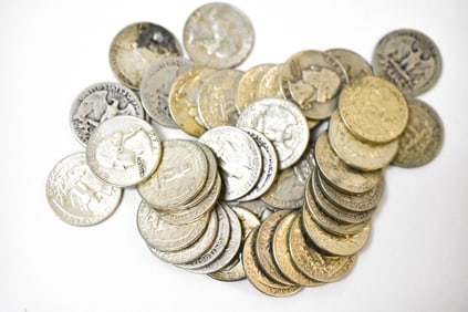 $10 Face Silver Washington Quarters