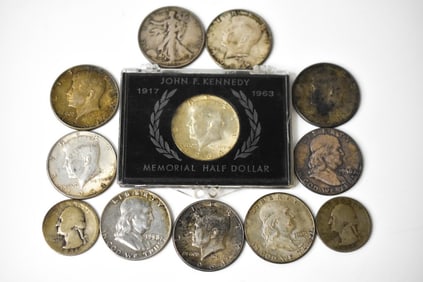 $5.50 Face in Silver Quarters & Half Dollars