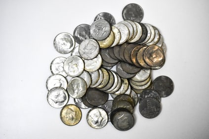 $21.50 Face 40% Silver Kennedy Half Dollars & More