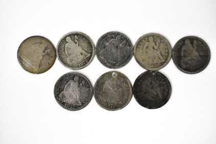 1857-1875 cc Seated Liberty Silver Dimes