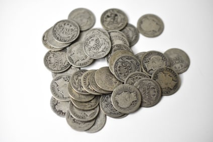 $4.10 Face Value Barber Dimes