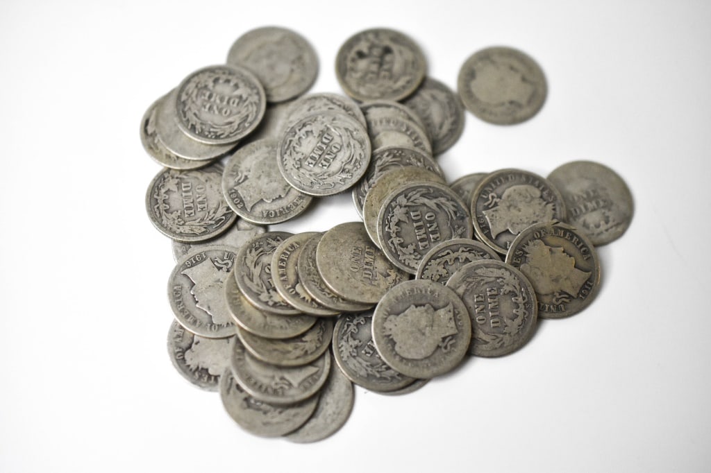 $4.10 Face Value Barber Dimes (1 of 6)