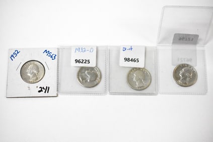 1932 1932 d Washington Silver Quarters
