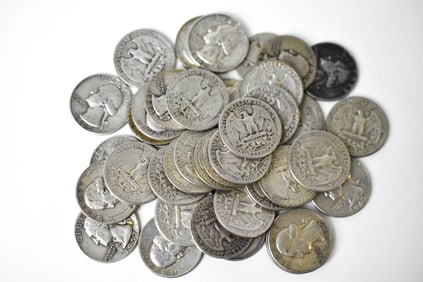 $10 Face 90% Washington Quarters