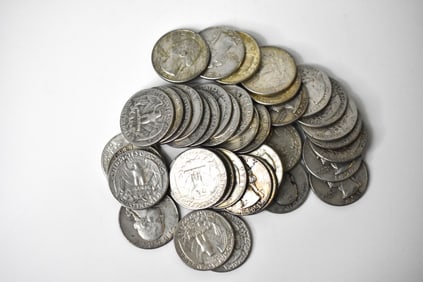 $10 Face 90% Washington Quarters