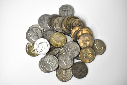 $10 Face 90% Washington Quarters