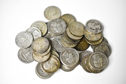 $10 Face 90% Washington Quarters
