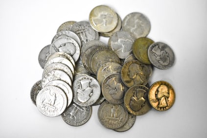 $10 Face 90% Washington Quarters