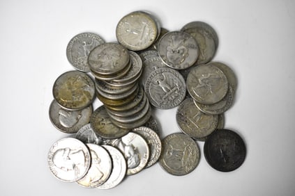 $10 Face 90% Washington Quarters