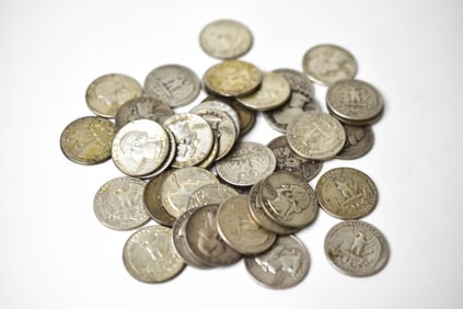 $10 Face 90% Washington Quarters
