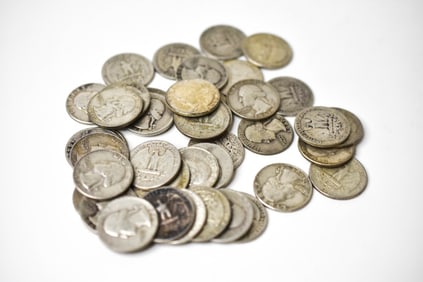 $10 Face 90% Washington Quarters