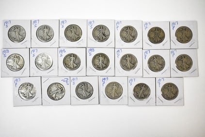 $10 Face Silver 1920 & Pre Walking Liberty Half