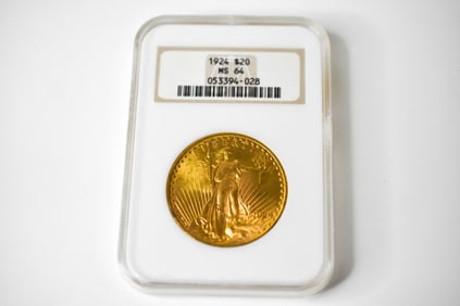 $20 Saint-Gaudens Double Eagle MS64 1924