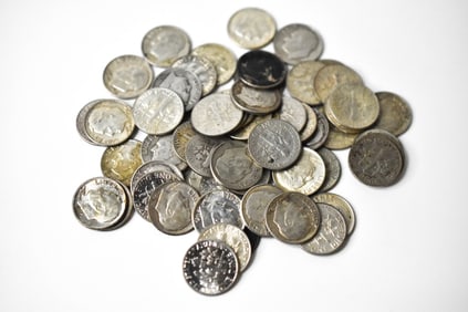$5.80 Franklin Silver Dime Grouping