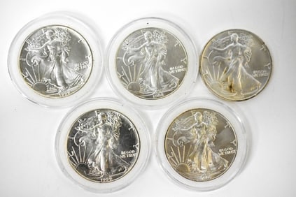 5 .999 1oz Silver American Eagles