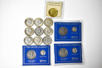 Large Silver Kennedy Grouping $6.80