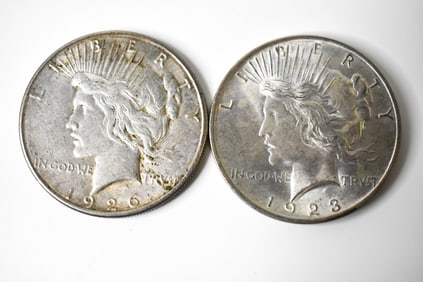 Pair of Peace Dollars
