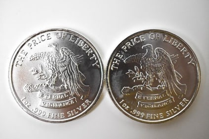 2 1 Oz .999 Silver Don't Tread on Me Rounds