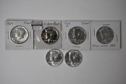 $3.00 Face Kennedy Silver Half Dollars