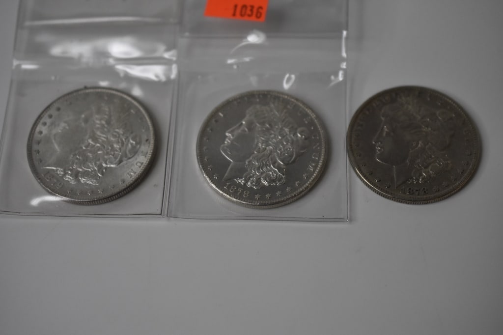 2 1878 S & 1879 Morgan Silver Dollars (1 of 6)