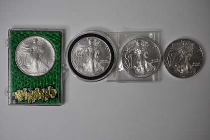 4 American Silver Eagles