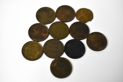 7 1909 VDB Lincoln Wheat Pennies & Others