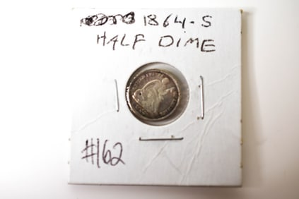 1864 s Silver Seated Liberty Half Dime