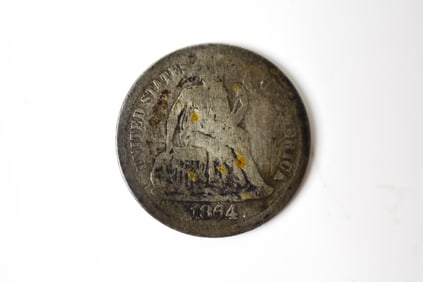 1864 s Silver Seated Liberty Dime