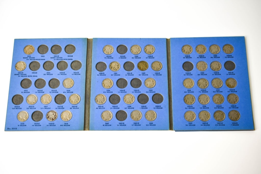 40 Buffalos Nickels in Folder Partial Set (1 of 4)