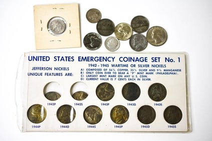Silver Nickels Dimes Quarters