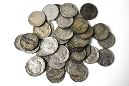 22 Readable Buffalo & 15 Silver Jeffersons Nickels