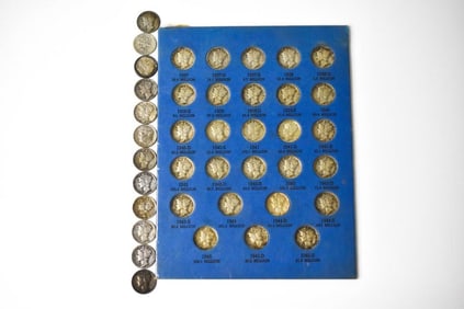 36 Silver Mercury 3 Silver Roosevelt Dimes