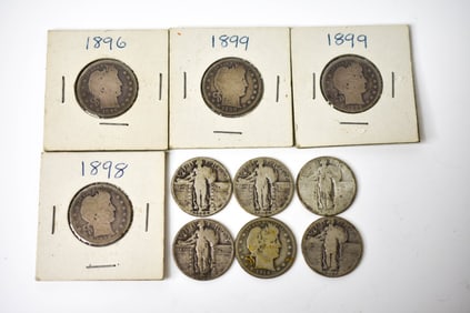 Barber & Standing Liberty Silver Quarters