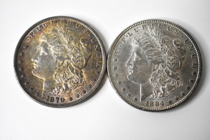 1879 1884 Morgan Silver Dollars