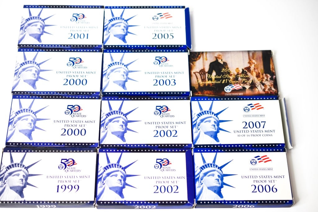1999 to 2007 US Mint Proof Sets (1 of 5)