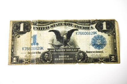 1899 US $1 Certificate Black Eagle Large Size Note