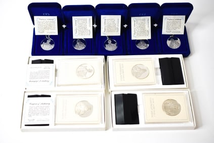 Vatican Money & Pope Sterling Necklaces Medals
