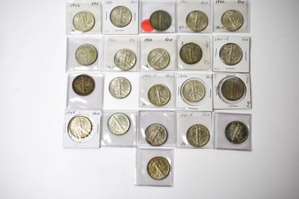 $10.50 Face Silver Walking Liberty Half Dollars