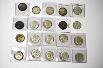 $10 Face Silver Franklin Half Dollars
