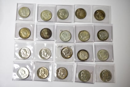 $10 Face Silver Franklin Half Dollars