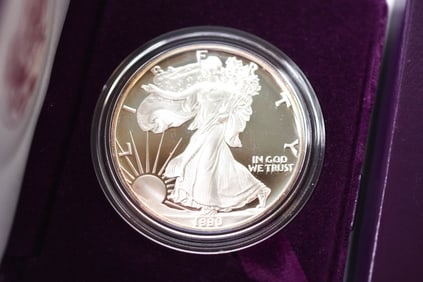 1990 s Boxed Proof American Silver Eagle