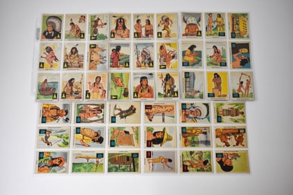 1959 Fleer Indian Trading Card Complete Set 1-80