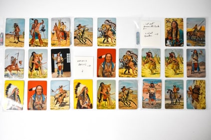 1956 Quaker Pack-o-ten Native American Card Set &