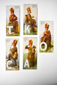 5 1918 PA Chocolate Miss Zatek Cards