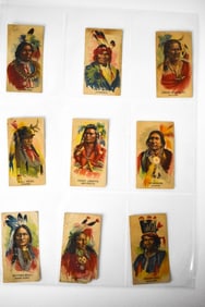 9 1910 D46 Weber Bros Indian Chief Cards