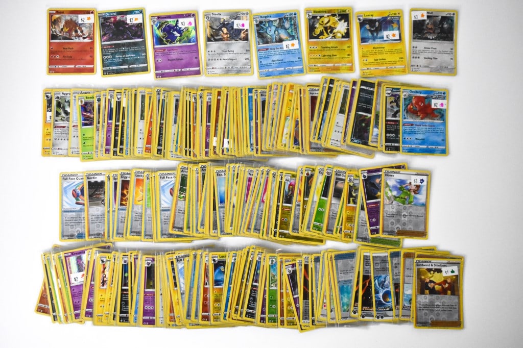 Pok?mon Foil Cards: From sword shield sets, sm base, shining fates, champions path and many others. Cards can show corner wear, off centering, creases and general wear.