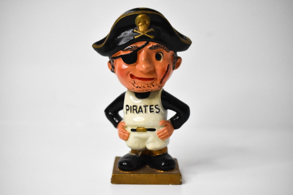 1960s Japan Gold Base Pittsburgh Pirates Bobble (1 of 12)