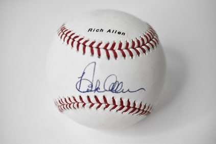 Dick Rich Allen Autographed Baseball