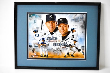 Alex Rodriguez Derek Jeter Signed Print