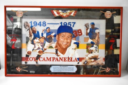 Seagrams 7 Roy Campanella Bar Room Mirror